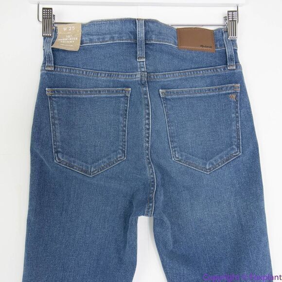 NEW Madewell 10" High-Rise Skinny Jeans in Dewitt Wash: Button-Front TENCEL, 25 - Picture 6 of 15